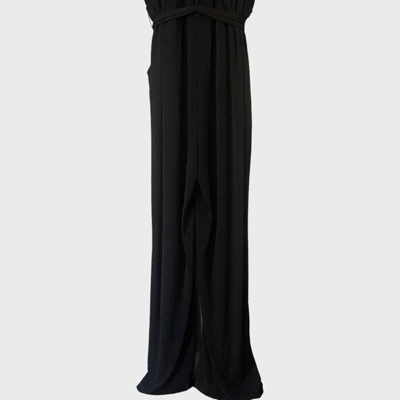 INC International Concepts Tie-Waist V-Neck Jumpsuit Black Women's Size XL New - Picture 8 of 13